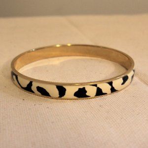J. Crew Black & White Enamel Bangle Bracelet